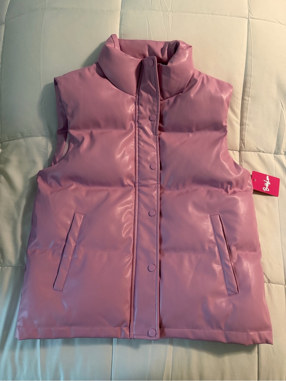 Buddy Love Pink Quilted Puffer Vest